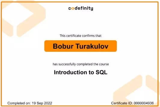 codefinity certification