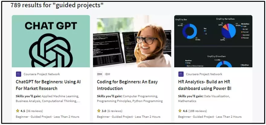 Coursera Guided Projects