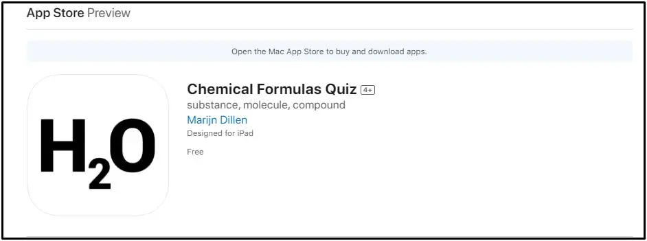 Chemical Formulas Quiz
