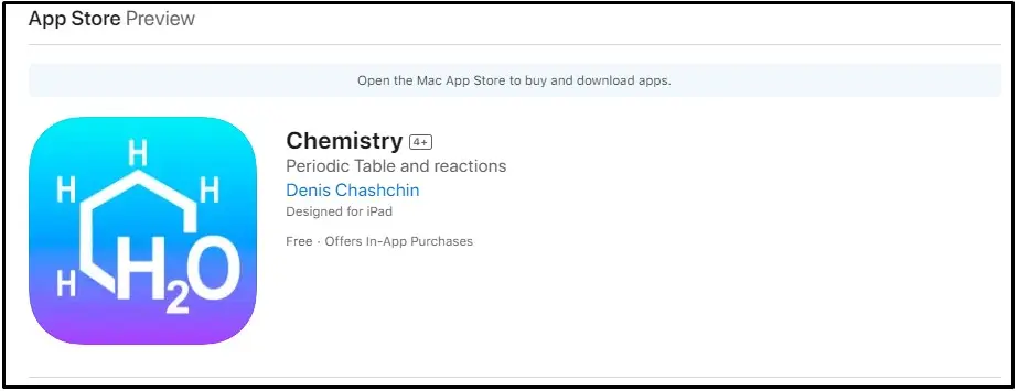 Chemistry app