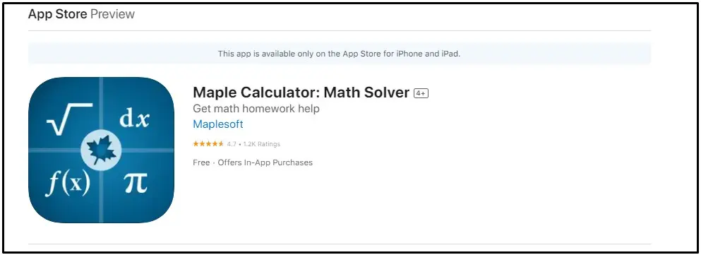 Maple Calculator