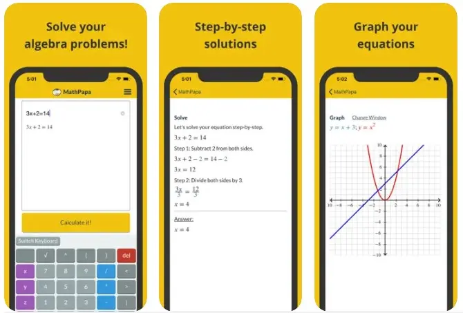 MathPapa app