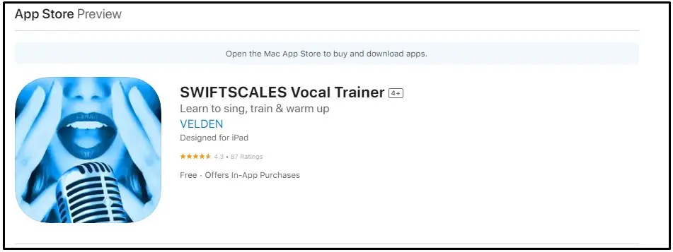 SWIFTSCALES Vocal Trainer